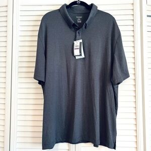 NWT Van Heusen Performance Gray Polo Shirt Size XXL